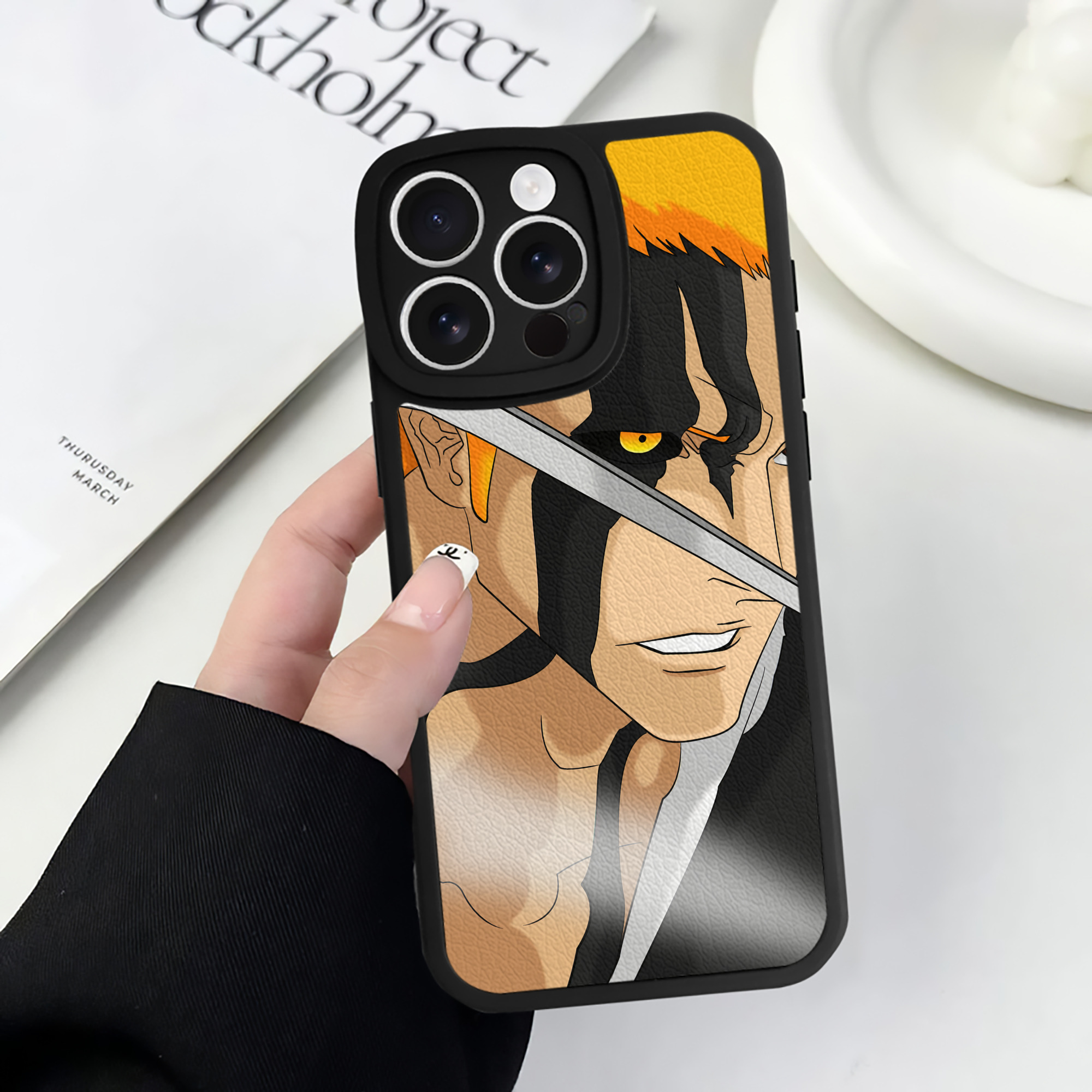 （画像用） ブリーチ BLEACH 【iPhone 16シリーズ対応】シリコンスマホケース（レザー調） 材質：シリコン